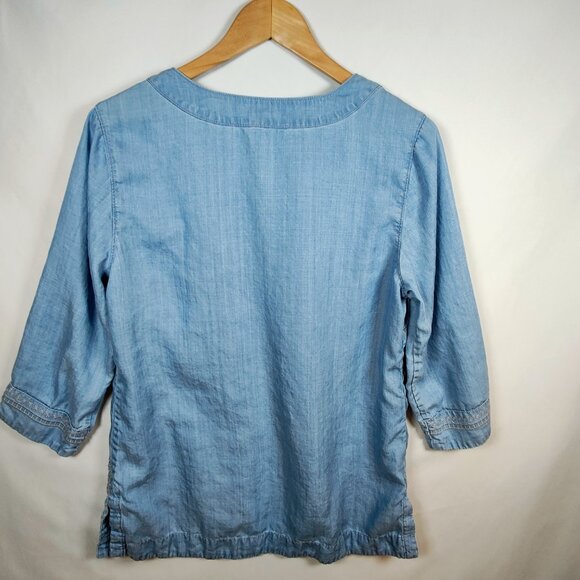 Tommy Bahama Women's Medium Embroidered Jean Tunic - Picture 2 of 8